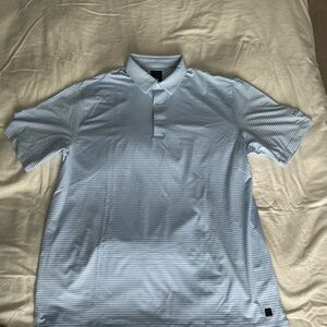 Greg Norman Collection Sky Blue Striped Polo